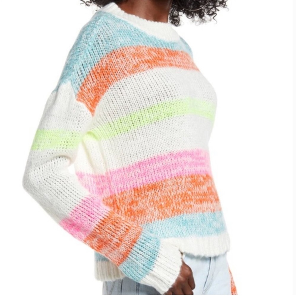 Love X Design Bright Striped Knit Sweater